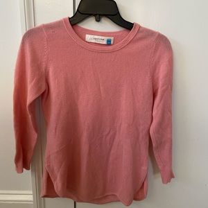 Anthropologie mid-sleeve cashmere crew